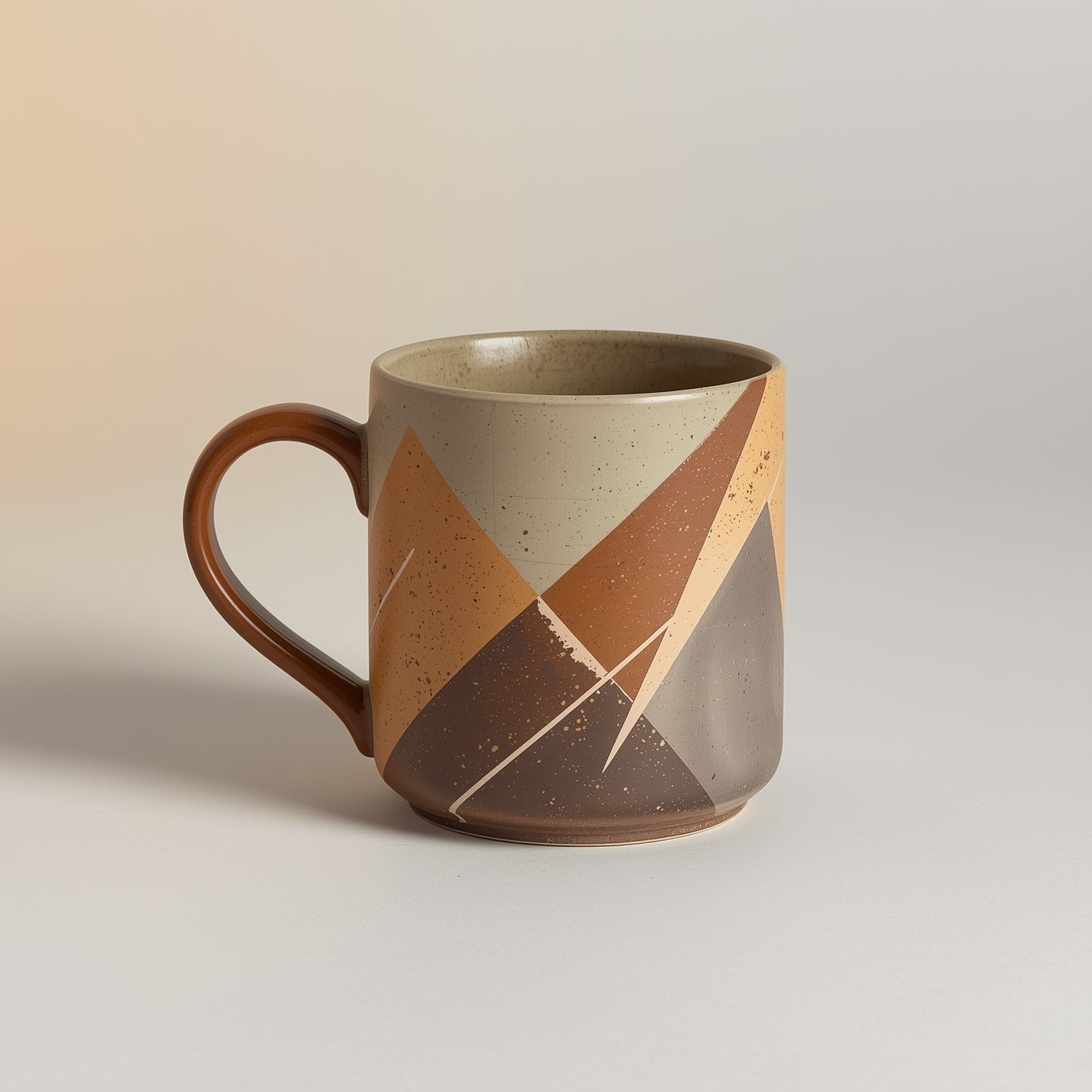 Geometric Matte Ceramic Coffee Mug (12 oz)