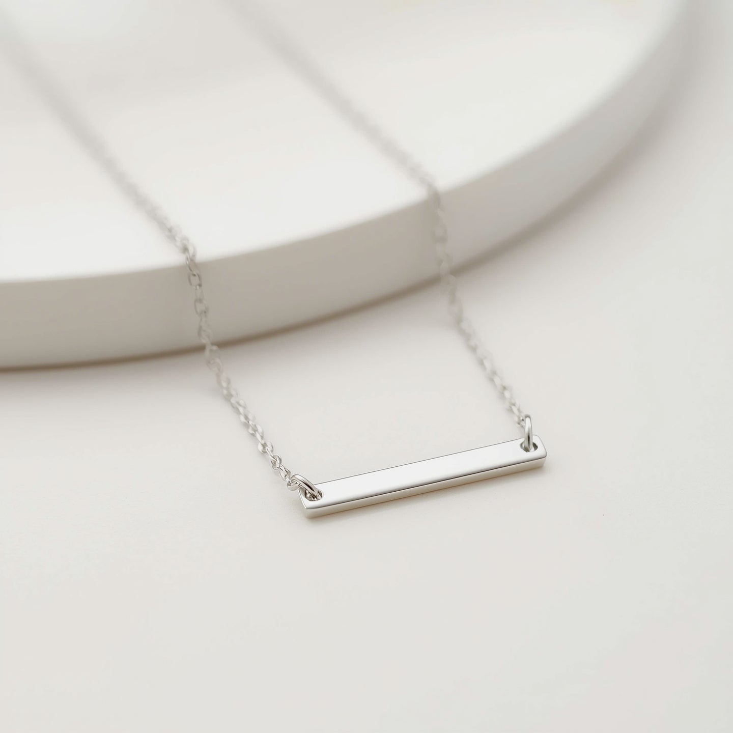 Sterling Silver Minimalist Bar Necklace